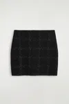 Cos Sparkly Bouclé-knit Mini Skirt In Black