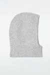 Cos Sparkly Wool Balaclava In Grey