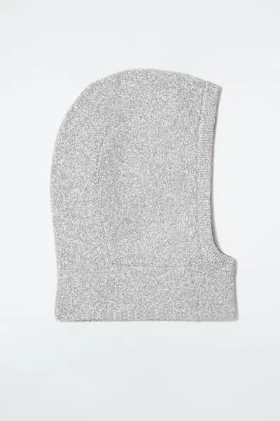 Cos Sparkly Wool Balaclava In Grey