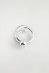 Cos Sphere Wrap Ring In Silver-colored