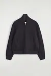 Cos Split Wool Bomber Jacket In Blue