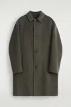Cos Split Wool Car Coat In Green