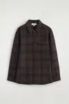 Cos Split Wool Overshirt In Red In Brown