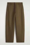 Cos Split Wool Wide-leg Trousers In Brown In Brown