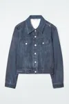 Cos Sprayed-denim Jacket In Blue