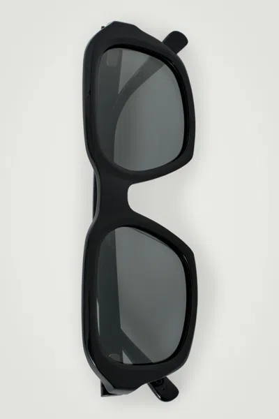 Cos Square-frame Aviator Sunglasses In Black