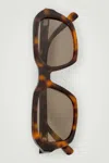 Cos Square-frame Aviator Sunglasses In Brown