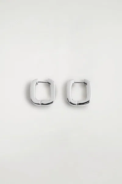 Cos Square Hoop Earrings In Argenté