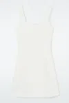 Cos Square-neck Mini Pinafore Dress In White