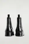 Cos Square-toe Leather Chelsea Boots In Black