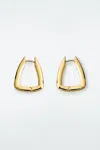 Cos Squared Hoop Earrings In Gold