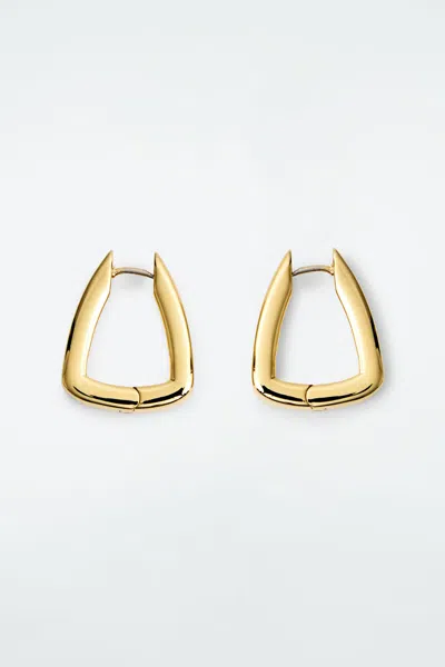 Cos Squared Hoop Earrings In Gold