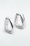 Cos Squared Hoop Earrings In Silver