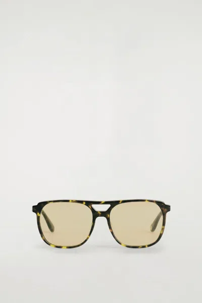 Cos Square-frame Aviator Sunglasses In Brown