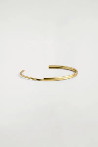 Cos Stacked Arm Cuff In Gold