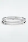 Cos Stacked Bangle In Silver