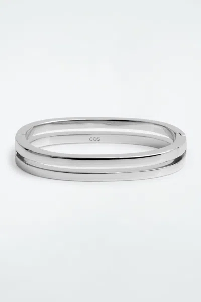 Cos Stacked Bangle In Silver