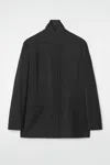 Cos Stand-collar Wool Blazer In Black