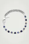 Cos Stone And Shell Chain Bracelet In Blue