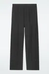 Cos Straight-leg Pintucked Joggers In Black