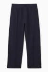 Cos Straight-leg Pintucked Joggers In Blue