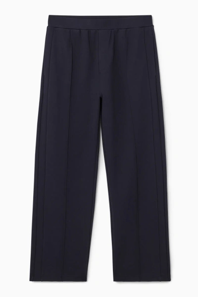 Cos Straight-leg Pintucked Joggers In Blue