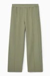 Cos Straight-leg Pintucked Joggers In Green