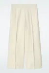 Cos Straight-leg Tailored Linen Pants In Yellow