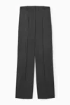 Cos Strapless Wool Tailored Jumpsuit In Black