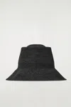 Cos Straw Bucket Hat In Black