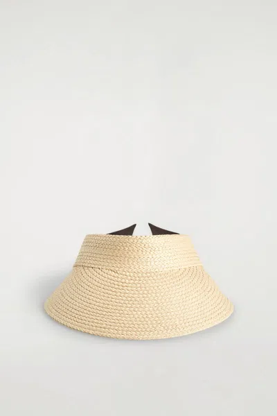 Cos Straw Visor In Sand