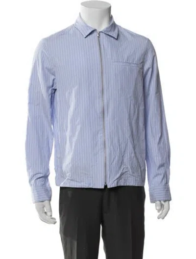 Pre-owned Cos Striped Jacket In Blue