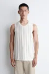 Cos Striped Knitted Linen Tank Top