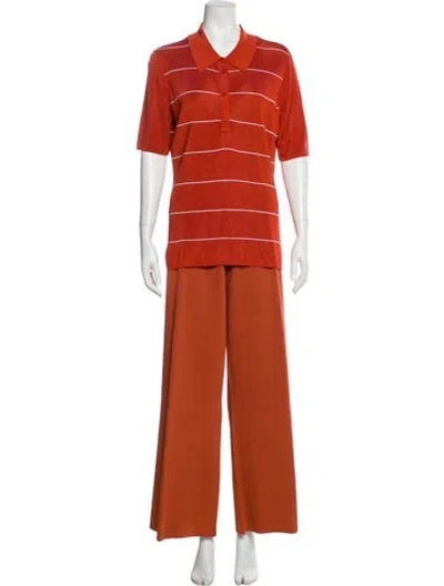 Pre-owned Cos Striped Pant Set W/ Tags In Orange