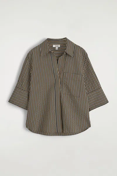 Cos Striped Seersucker Shirt