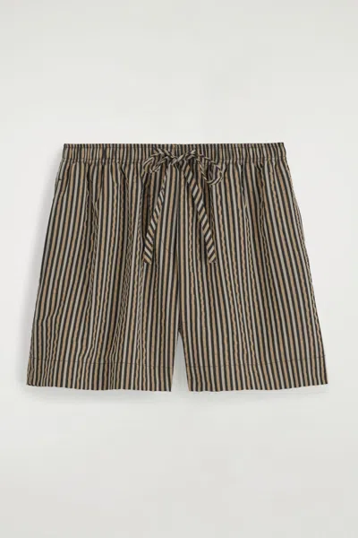 Cos Striped Seersucker Shorts