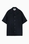 Cos Striped Short-sleeved Shirt In Blue