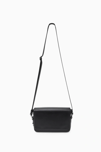 Cos Structured Crossbody - Leather In Black