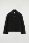 Cos Structured Double-faced Wool Jacket In Black