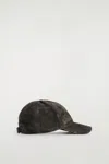 Cos Suede Baseball Cap In Brown