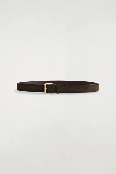 Cos Suede Belt In Brown