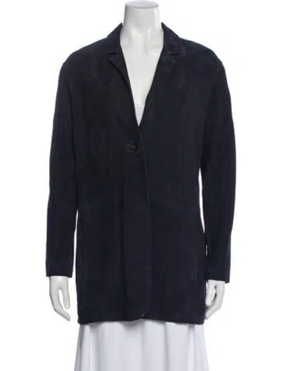 Pre-owned Cos Suede Blazer In Blue