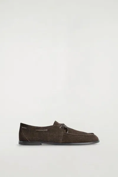 Cos Suede Deck Shoes In Brown