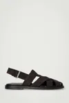 Cos Suede Fisherman Sandals In Brown