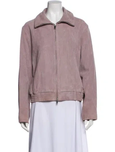 Pre-owned Cos Suede Jacket In Purple