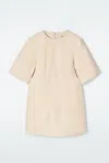 Cos Suede Mini T-shirt Dress In White