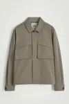 Cos Surchemise Workwear En Sergé De Coton In Sand
