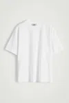 Cos Relaxed Lightweight Cotton T-shirt In Blanc