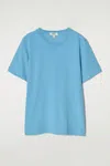 Cos T-shirt Girocollo In Cotone In Blu