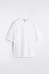 Cos T-shirt Oversize Pesante In Bianco In White
